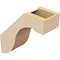 Ekena Millwork 5-inch W x 14-inch D x 14-inch H Del Monte Rough Cedar Woodgrain TimberThane Knee Brace, Primed BRCUR05X14X14DELRCPR - alternate 6